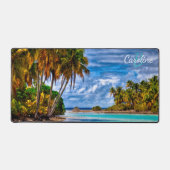 ビューティフルトロピカルアイランドビーチ海シースケープ デスクマット (正面)