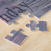 ビューティフルトロピカルビーチ海バケーション誕生日 ジグソーパズル (側面)