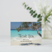 ビューティフルトロピカルビーチ海パラダイスサンキュー ポストカード (スタンド正面)