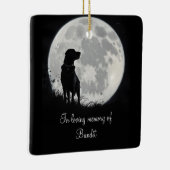 ビューティフルドッグメモリアル名前をカスタムする セラミックオーナメント (右)