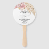 ビューティフルドライパンパスグラスバラ結婚式 プログラム ハンドファン (正面)