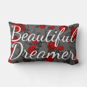 ビューティフルドリーマーレッドローズ&つる植物 ランバークッション (裏面)