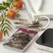 ビューティフルドリーマー – Maine Coon Cat Keychain キーホルダー (正面右)