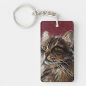 ビューティフルドリーマー – Maine Coon Cat Keychain キーホルダー (正面)