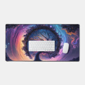 ビューティフルナイトスカイイラストレーション デスクマット (キーボード&マウス)