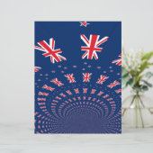 ビューティフルニュージーランドフラッグアートプリントデザイン (スタンド正面)