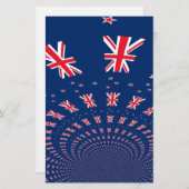 ビューティフルニュージーランドフラッグアートプリントデザイン (正面/裏面)