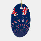 ビューティフルニュージーランドフラッグアートプリントデザイン セラミックオーナメント (右)