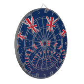 ビューティフルニュージーランドフラッグアートプリントデザイン ダーツボード (正面左)