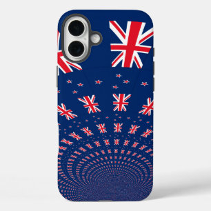ビューティフルニュージーランドフラッグアートプリントデザイン iPhone 16 PLUSケース