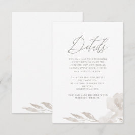 ビューティフルニュートラル結婚フローラズゲスト詳細 エンクロージャーカード