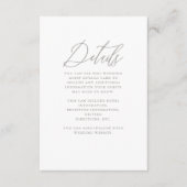 ビューティフルニュートラル結婚書道のゲスト詳細 エンクロージャーカード (正面)