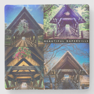 ビューティフルネーパービル-カバードブリッジシーン ストーンコースター