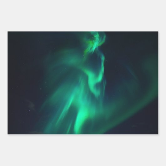 ビューティフルノーザンライトラッピング紙 ラッピングペーパーシート (正面)