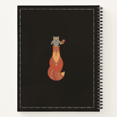 ビューティフルハイゲスカンジナビアフォークアート名前をカスタムする ノートブック (裏面)