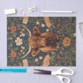 ビューティフルハイランドカウズヴィンテージフローラ 薄葉紙 (クラフト)