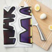 ビューティフルハクナマタタアートプリント キッチンタオル (四つ折り)