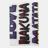 ビューティフルハクナマタタアートプリント キッチンタオル (縦)