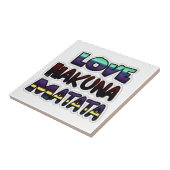 ビューティフルハクナマタタアートプリント タイル (側面)