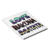 ビューティフルハクナマタタアートプリント ノートパッド (アングル)