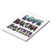 ビューティフルハクナマタタアートプリント ノートパッド (回転)