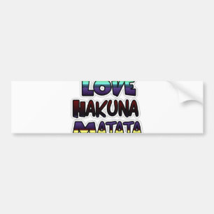 ビューティフルハクナマタタアートプリント バンパーステッカー