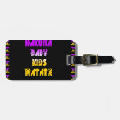 ビューティフルハクナマタタアートプリント ラゲッジタグ (正面横)