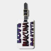 ビューティフルハクナマタタアートプリント ラゲッジタグ (正面縦)