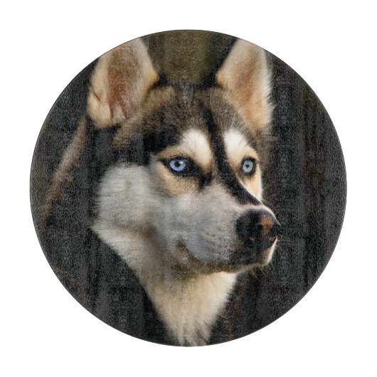 ビューティフルハスキー装飾用クッション カッティングボード (正面)