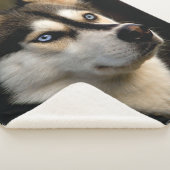 ビューティフルハスキー装飾用クッション シェルパブランケット (3/4)