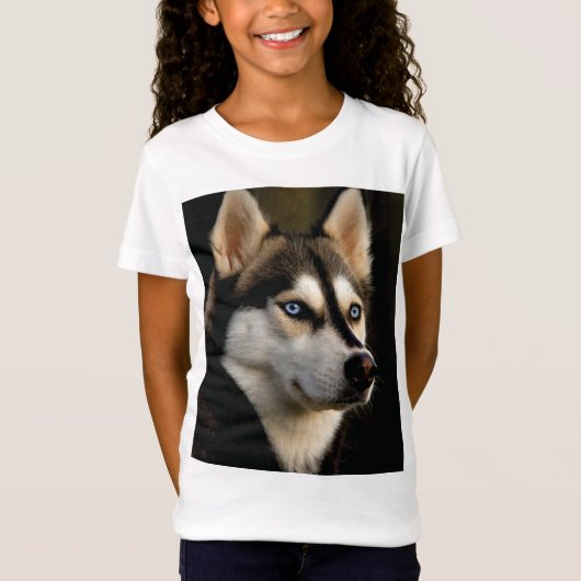 ビューティフルハスキー装飾用クッション Tシャツ (正面)