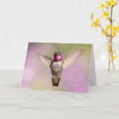 ビューティフルハチドリ悔やみや弔慰 カード (黄色い花)