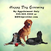 ビューティフルハッピードッグズトリマーウォールデカール ウィンドウサイン (シート3)