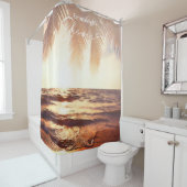 ビューティフルハワイアンゴールデンビーチ シャワーカーテン (インサイチュ)