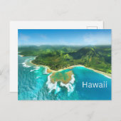 ビューティフルハワイビーチ&海アイランドビュー シーズンポストカード (正面/裏面)