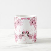 ビューティフルハンド絵を描さくらんぼブロッサムプリント コーヒーマグカップ (中央)