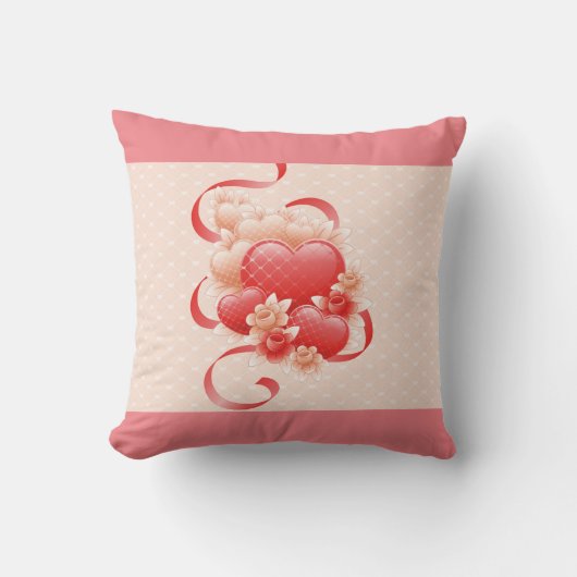 ビューティフルハートホームデコール装飾用クッション クッション (正面)