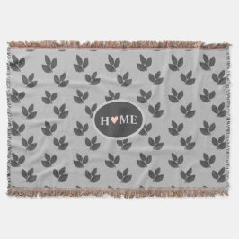 ビューティフルハートホーム&ローレ葉ルズオングレー スローブランケット
