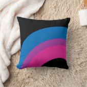 ビューティフルバイセクシャルプライドフラインボーブラック クッション (ブランケット)
