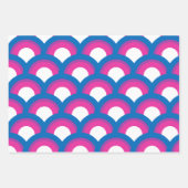 ビューティフルバイセクシャルプライドフラインボーブラック ラッピングペーパーシート (正面3)