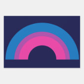 ビューティフルバイセクシャルプライドフラインボーブラック ラッピングペーパーシート (正面)