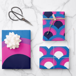 ビューティフルバイセクシャルプライドフラインボーブラック ラッピングペーパーシート