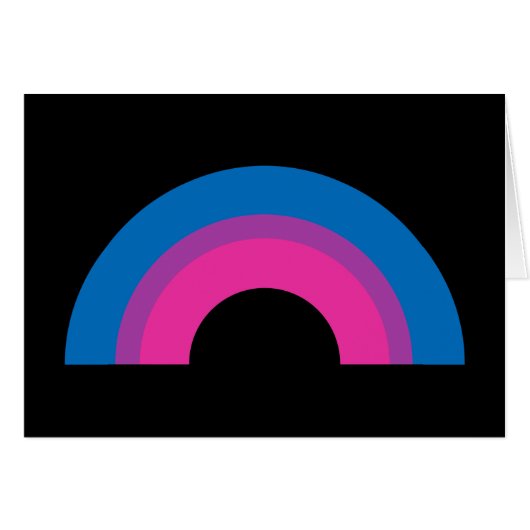 ビューティフルバイセクシュアルプライド国旗レインボーブラックカード (正面横)