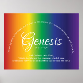 ビューティフルバイブル引用文レインボーストライプズポスター ポスター