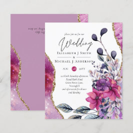 ビューティフルバジェットバイオレットピンクフローラアゲ結婚ート