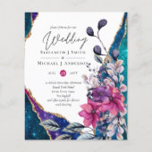 ビューティフルバジェットバイオレットブルーフローラアゲート結婚ズ (正面)