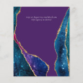 ビューティフルバジェットパープルティール(緑がかった色)フローラアゲート結婚ト (裏面)