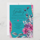 ビューティフルバジェットピンクティール（緑がかった色）フローラアゲ結婚ート (正面)