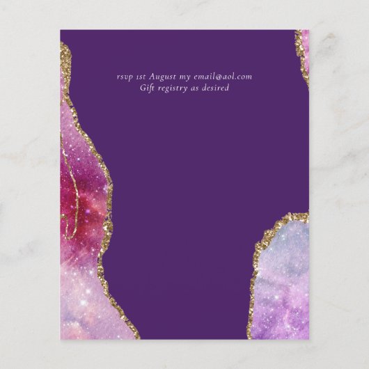 ビューティフルバジェットピンクティール（緑がかった色）フローラアゲ結婚ート (裏面)