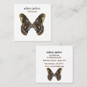 ビューティフルバタフライアートスケッチ スクエア名刺 (正面/裏面)